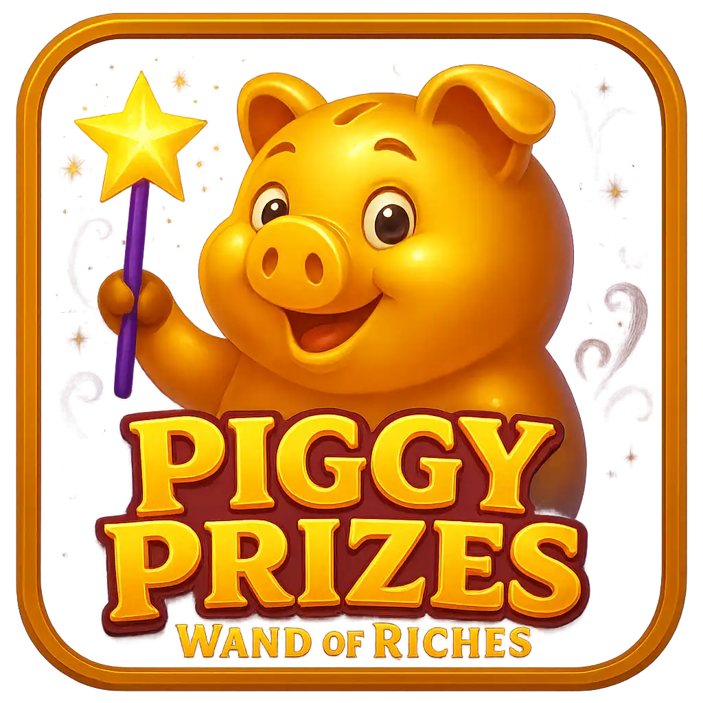 Vignette de la machine à sous Piggy Prizes Wand of Riches avec une tirelire dorée