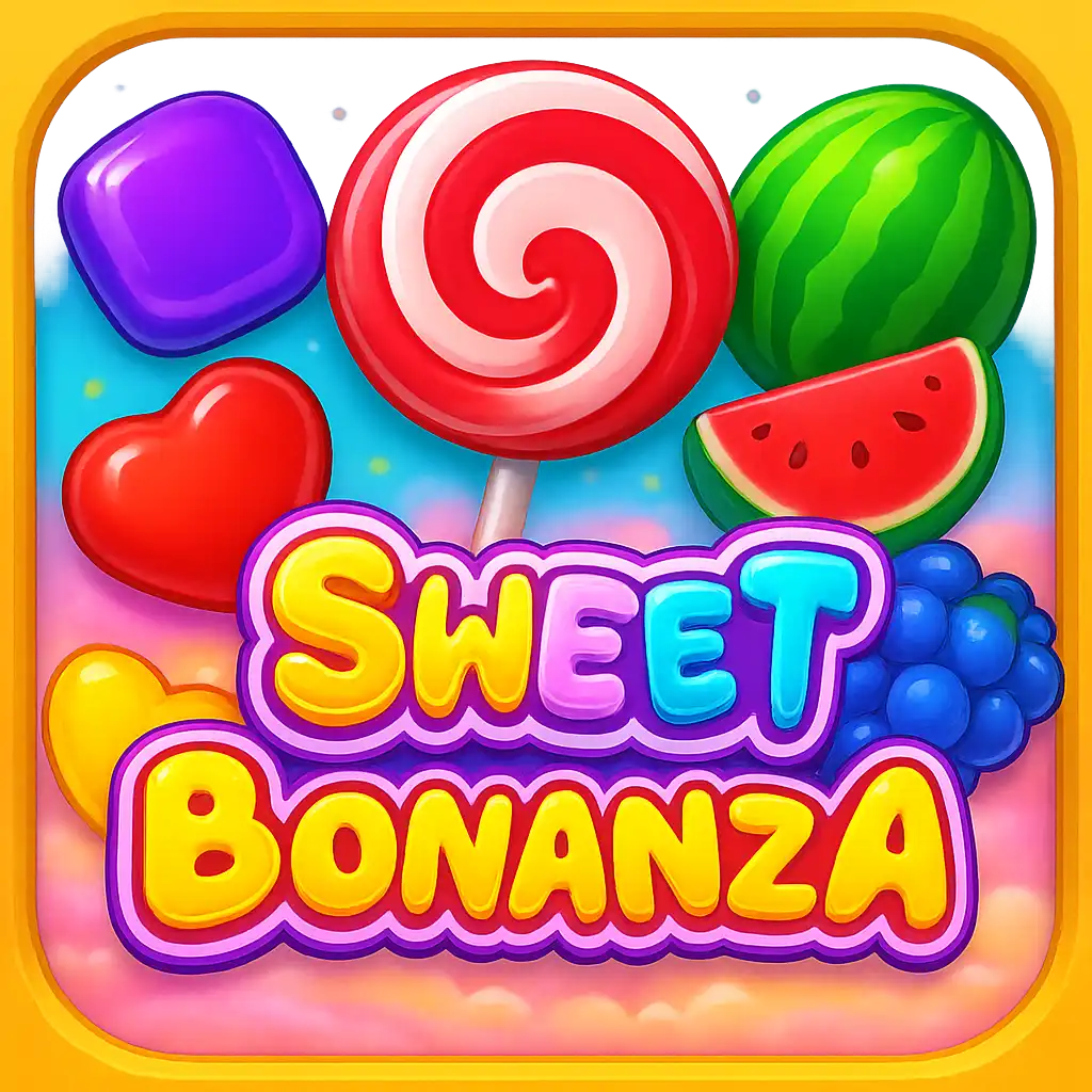 Vignette de la machine à sous Sweet Bonanza débordante de bonbons et de symboles fruités