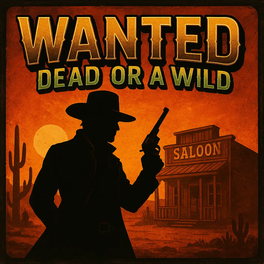 Vignette de la machine à sous Wanted Dead or a Wild avec un tireur du Far West